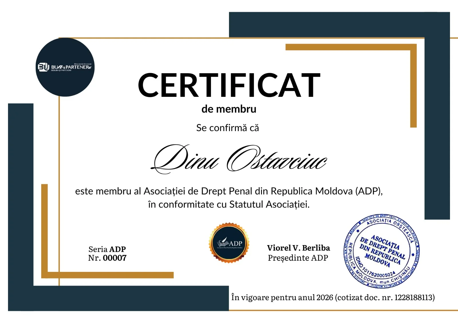 Tudor Osoianu și Dinu Ostavciuc au primit certificatele de membru ADP - изображение 2